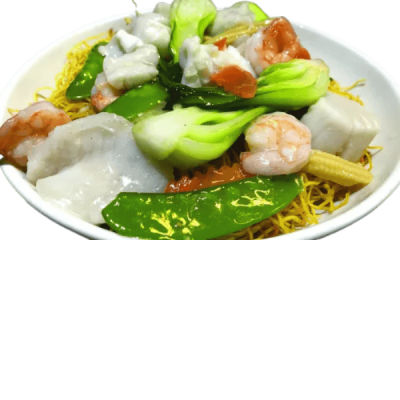 409. Seafood Chow Mein - Crispy
